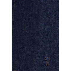 Ami Paris Blue Cotton Casual Dress - XS