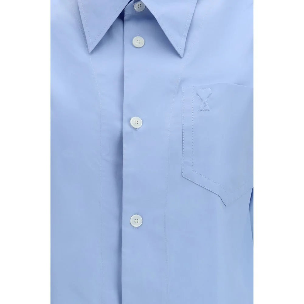 Ami Paris Blue Cotton Dress Shirt - M