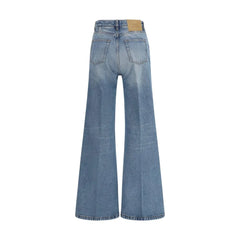 Ami Paris Blue Cotton Flared Jeans - 27