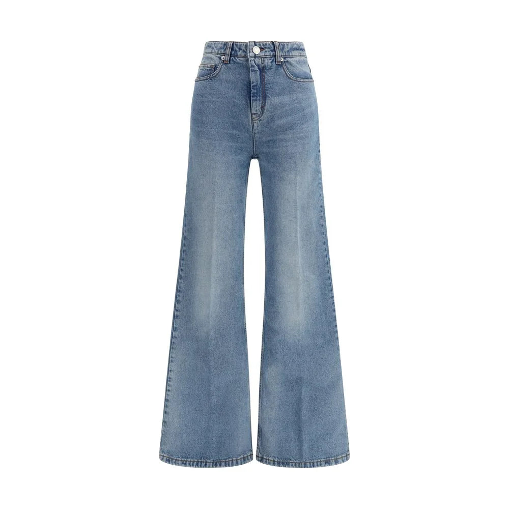 Ami Paris Blue Cotton Flared Jeans - 27