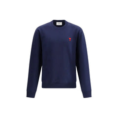 Ami Paris Blue Cotton Sweatshirt