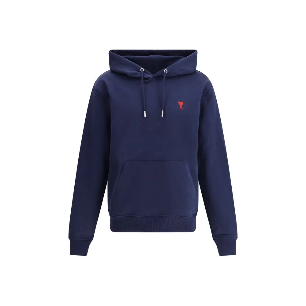 Ami Paris Blue Cotton Sweatshirt