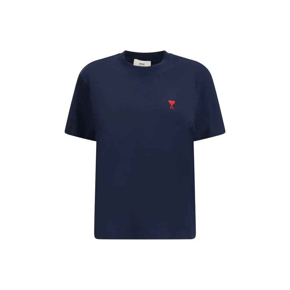 Ami Paris Blue Cotton T-Shirt - S