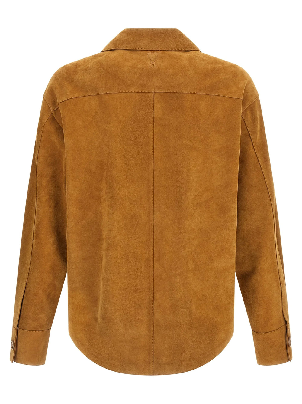 Ami Paris Brown Lamb Leather Leather Jacket