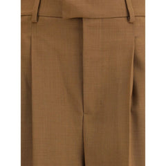 Ami Paris Brown Wool Casual Pants - IT36 | XS - Trousers