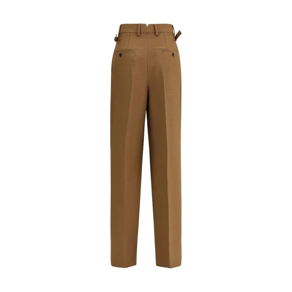 Ami Paris Brown Wool Casual Pants - IT36 | XS - Trousers
