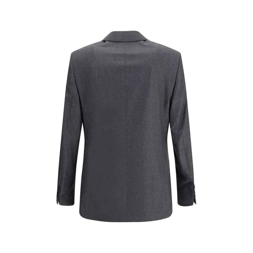 Ami Paris Double-breasted Blazer in Virgin Wool - Sport Jackets