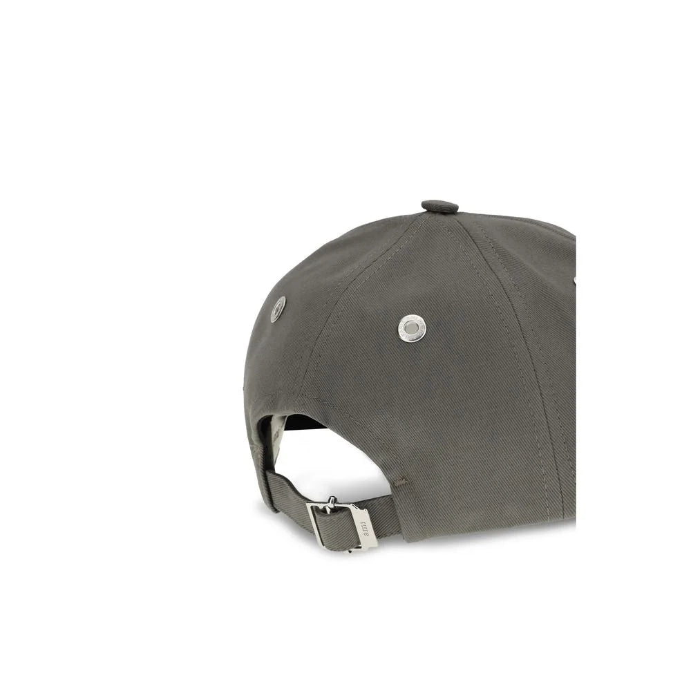 Ami Paris Gray Cotton Cap (Baseball Hat) - UNI