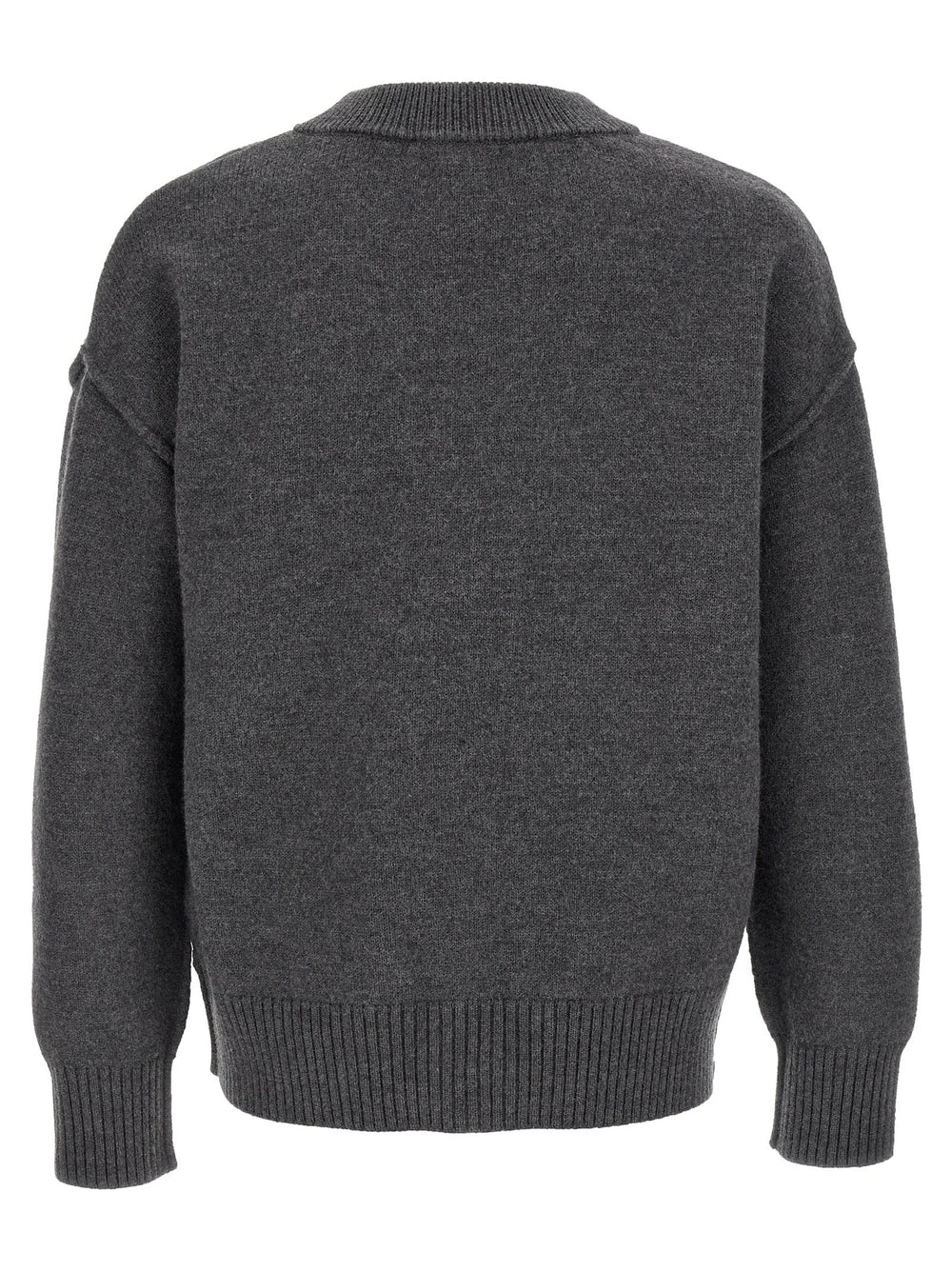 Ami Paris Gray Wool Cardigan - M