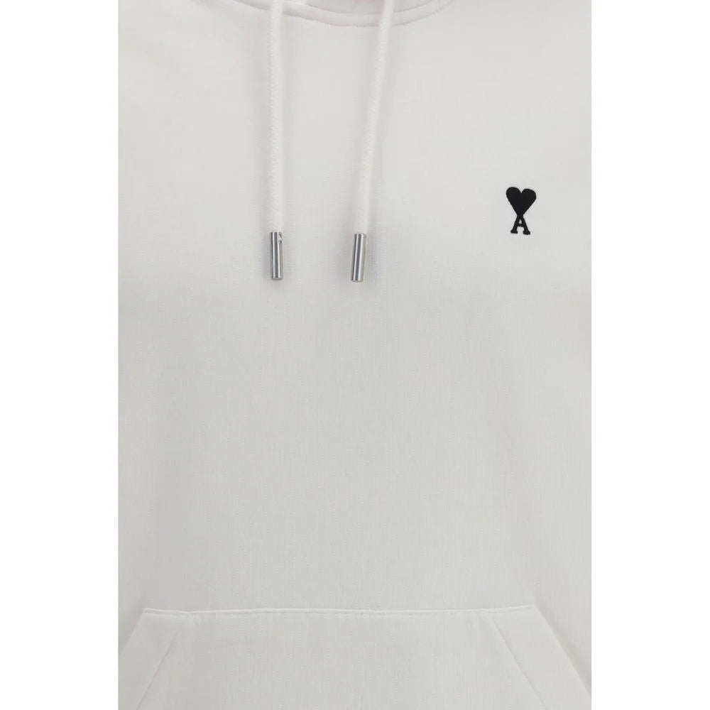 Ami Paris White Cotton Sweatshirt - L