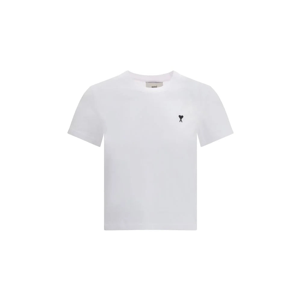 Ami Paris White Cotton T-Shirt