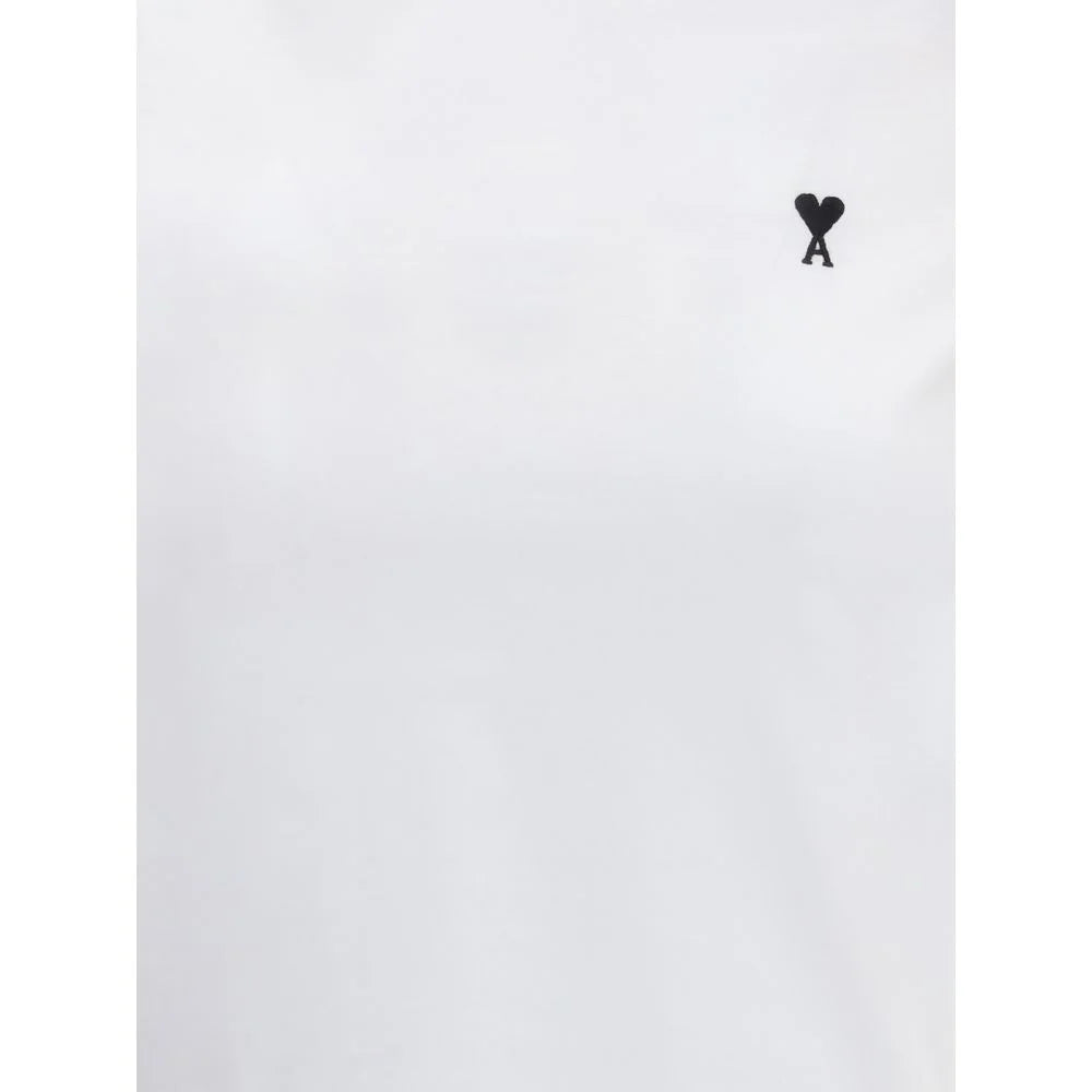 Ami Paris White Cotton T-Shirt - L