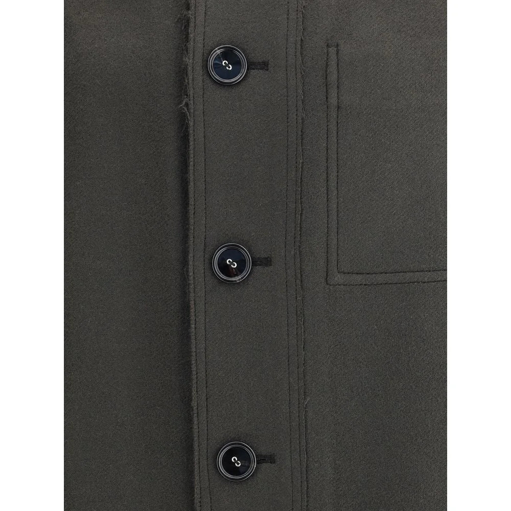 Ami Paris Wool Overshirt - Coats & Jackets