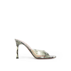 Amina Muaddi Bicolor Pvc Stiletto Heel Sandals - EU36/US6