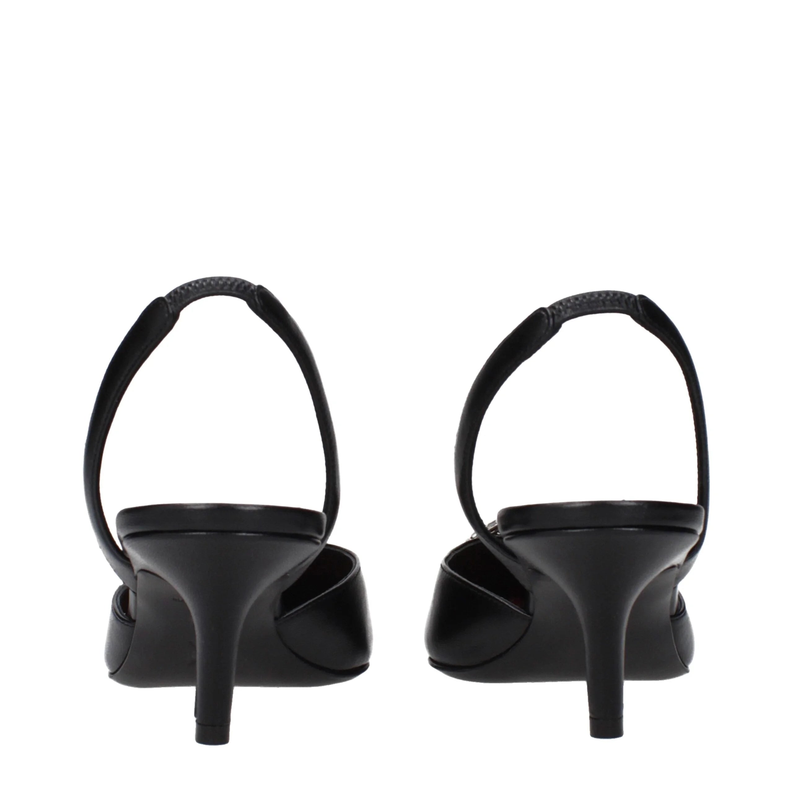 Amina Muaddi Black Leather Pumps - EU40/US10