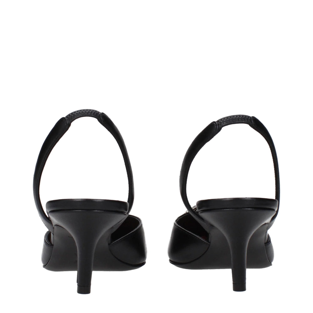 Amina Muaddi Black Leather Pumps - EU40/US10