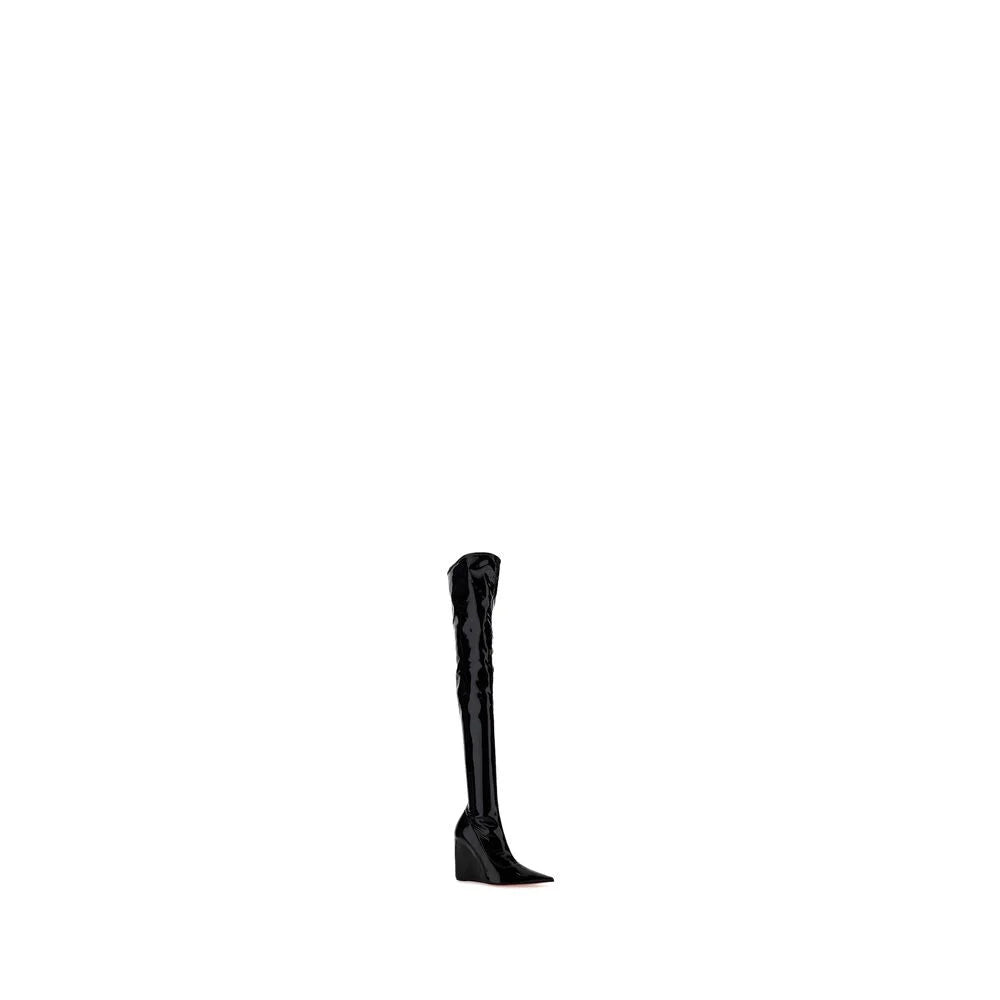 Amina Muaddi Black Polyethylene Over The Knee - EU36.5/US6.5