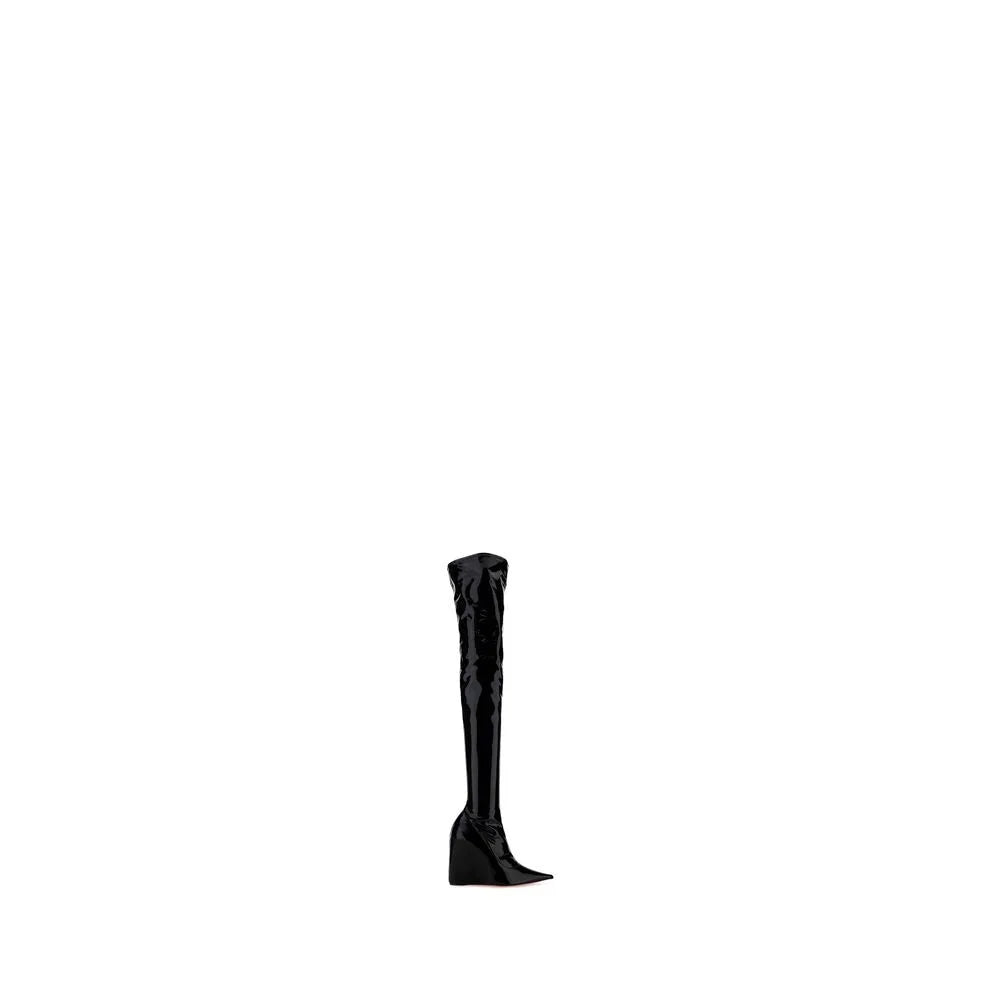 Amina Muaddi Black Polyethylene Over The Knee - EU36.5/US6.5