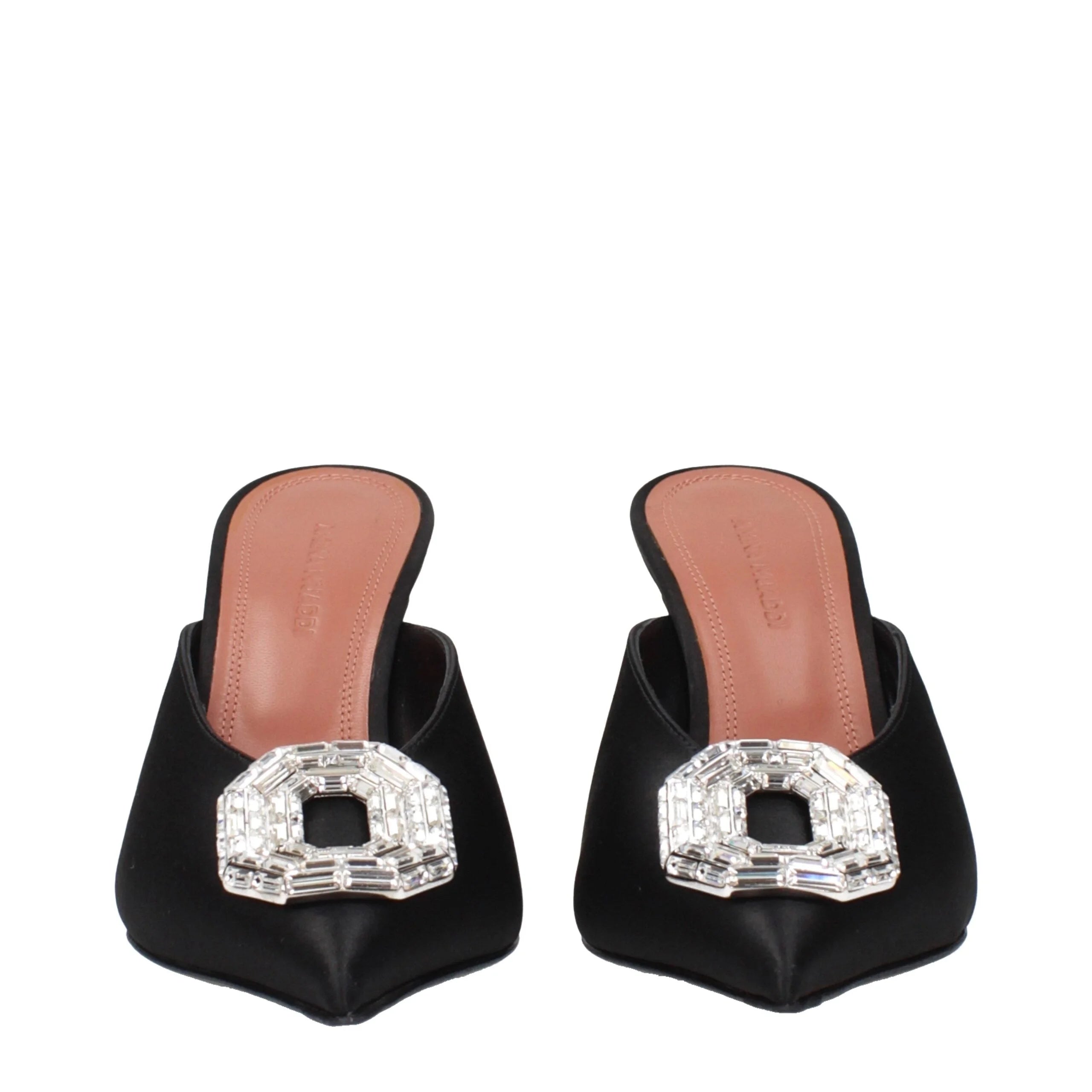 Amina Muaddi Black Satin Pumps - EU36.5/US6.5