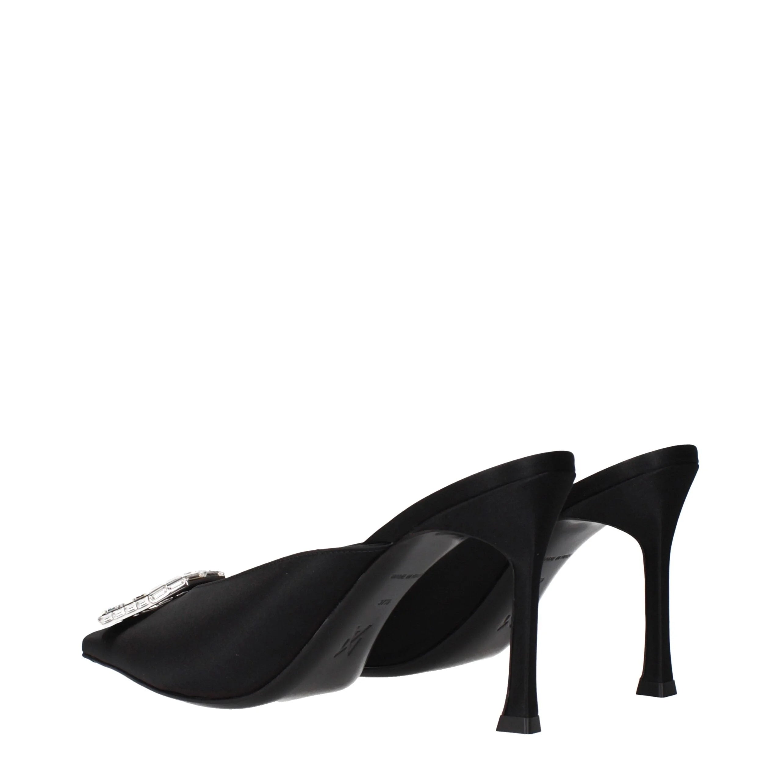 Amina Muaddi Black Satin Pumps - EU36.5/US6.5