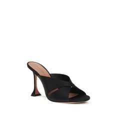 Amina Muaddi Zwarte Zijden Sandalen - EU36.5/US6.5