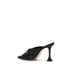 Amina Muaddi Zwarte Zijden Sandalen - EU36.5/US6.5
