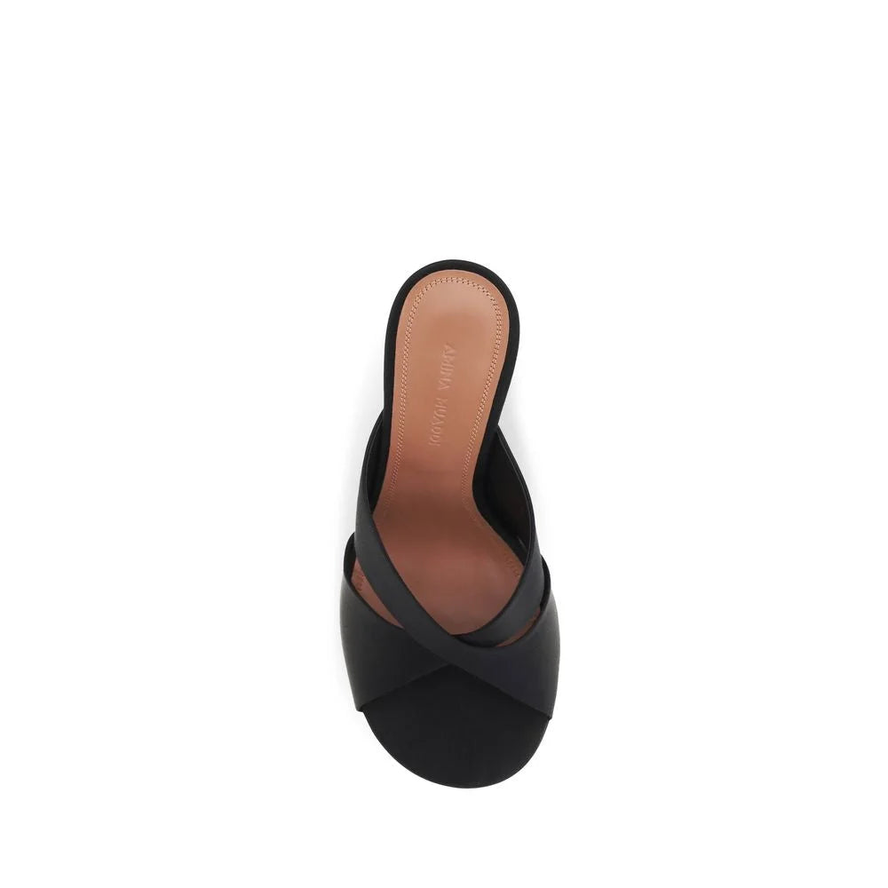 Amina Muaddi Zwarte Zijden Sandalen - EU36.5/US6.5