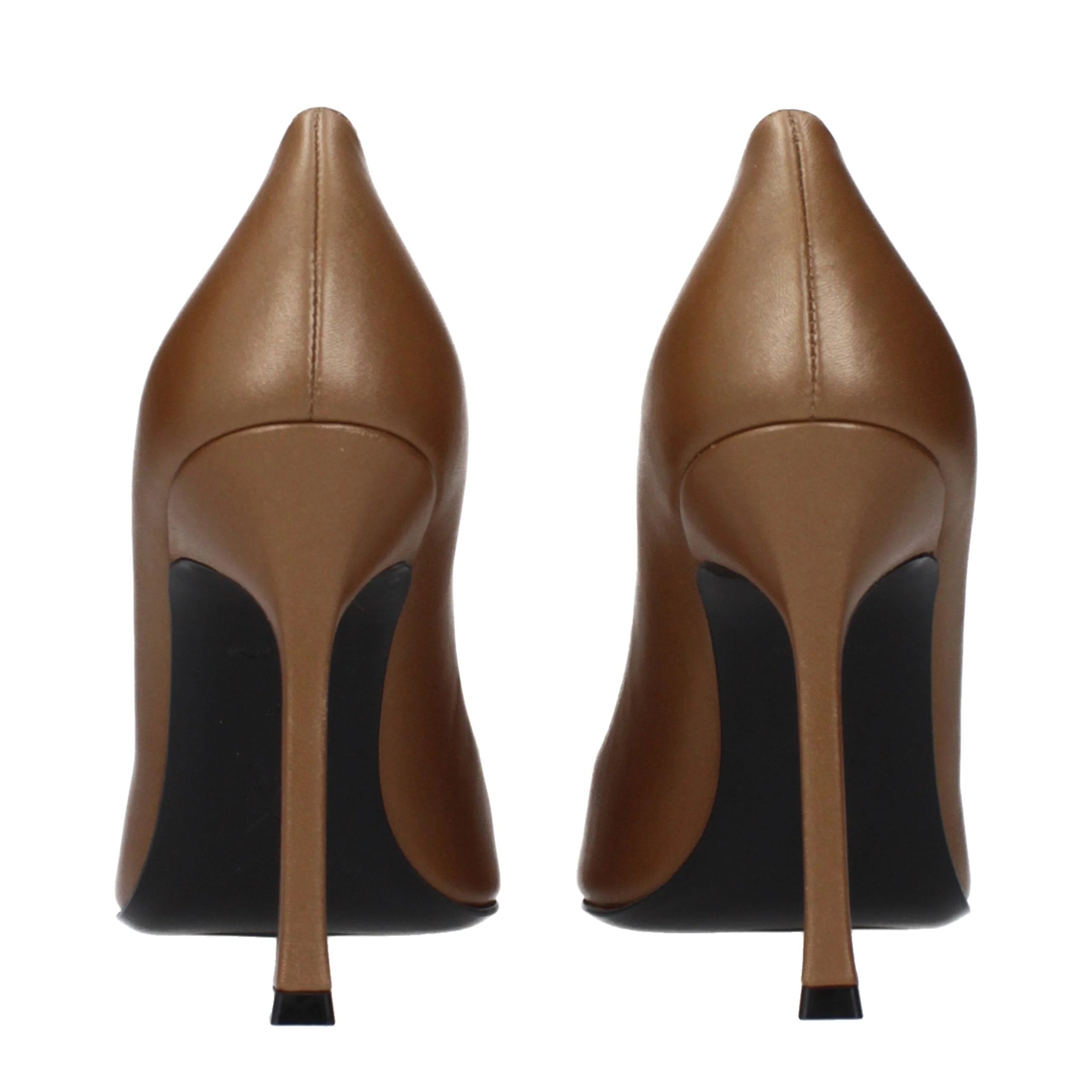 Amina Muaddi Brown Leather Pumps - EU40/US10