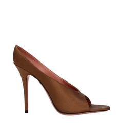 Amina Muaddi Brun Satäng Högklackade Skor