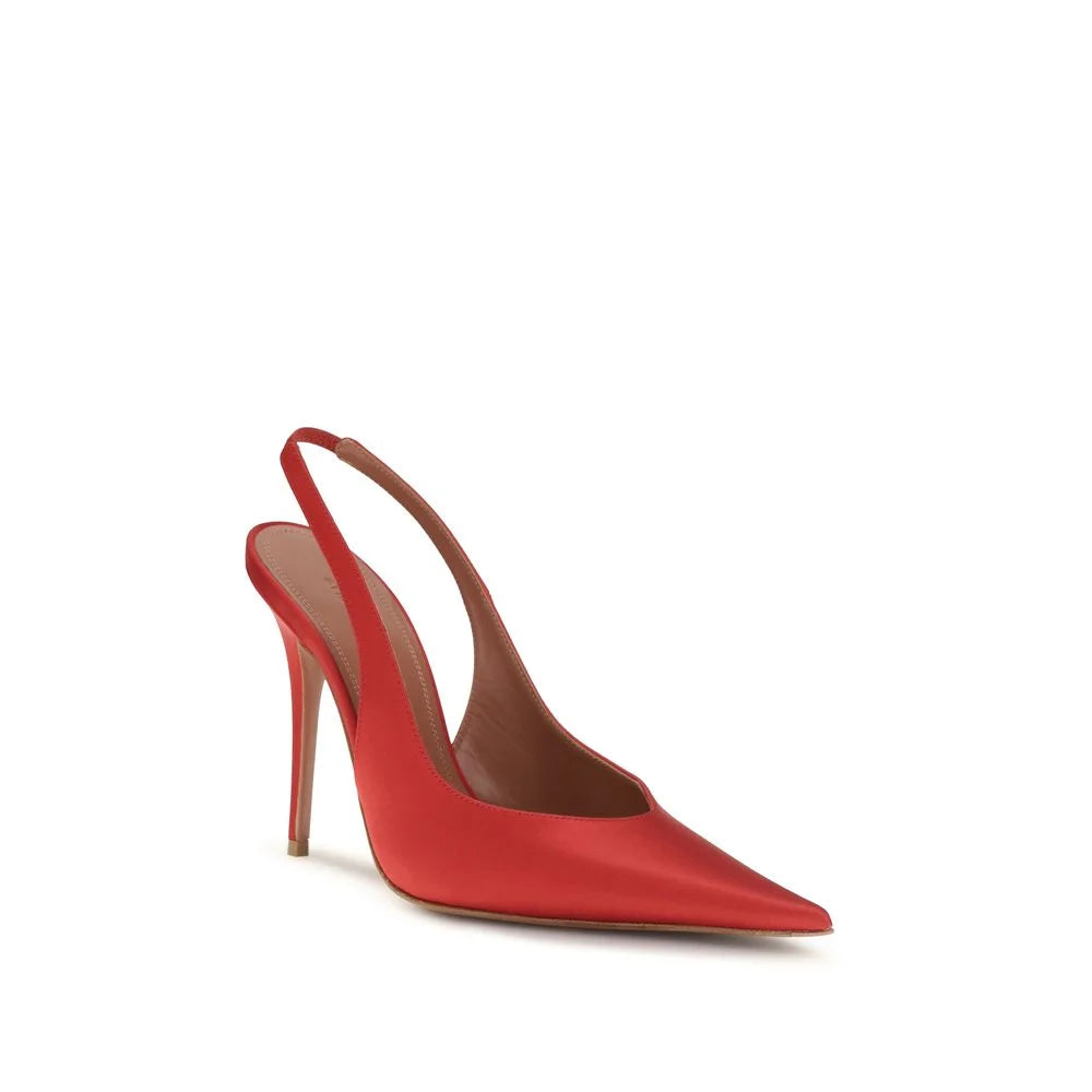 Amina Muaddi Multicolor Silk Pumps
