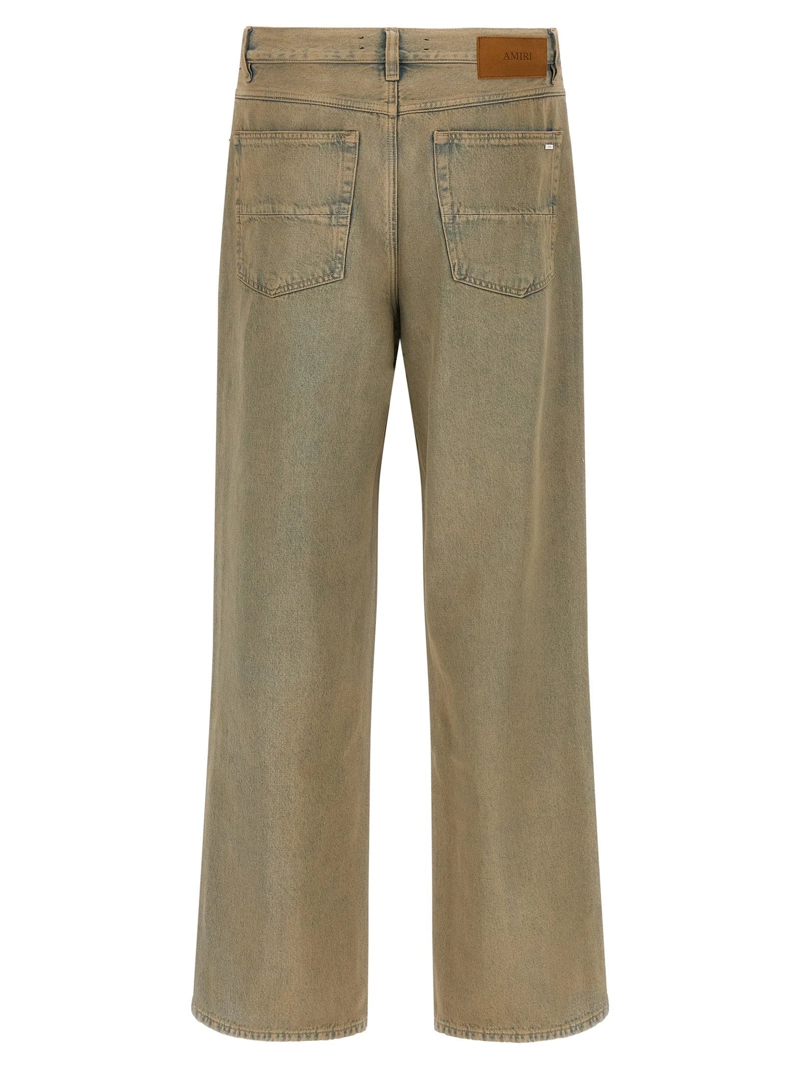 Amiri Beige Cotton Straight-Leg Jeans