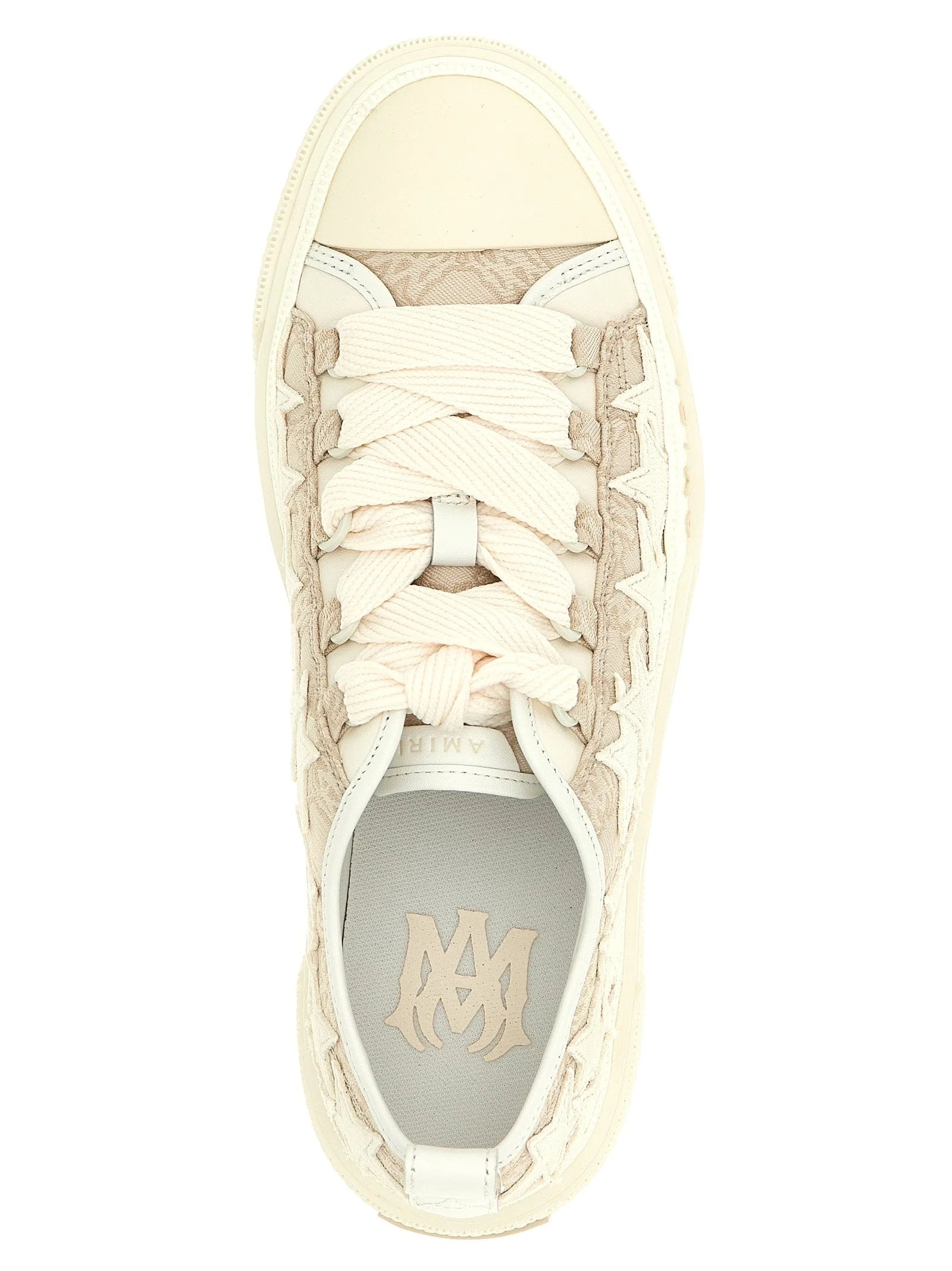 Amiri Beige Polyester Low Top Sneakers - EU38/US8