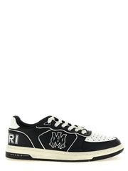 Amiri tvåfärgade låga sneakers i nötläder