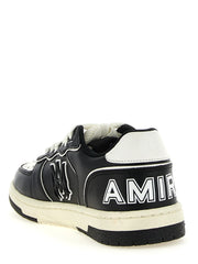 Amiri tvåfärgade låga sneakers i nötläder
