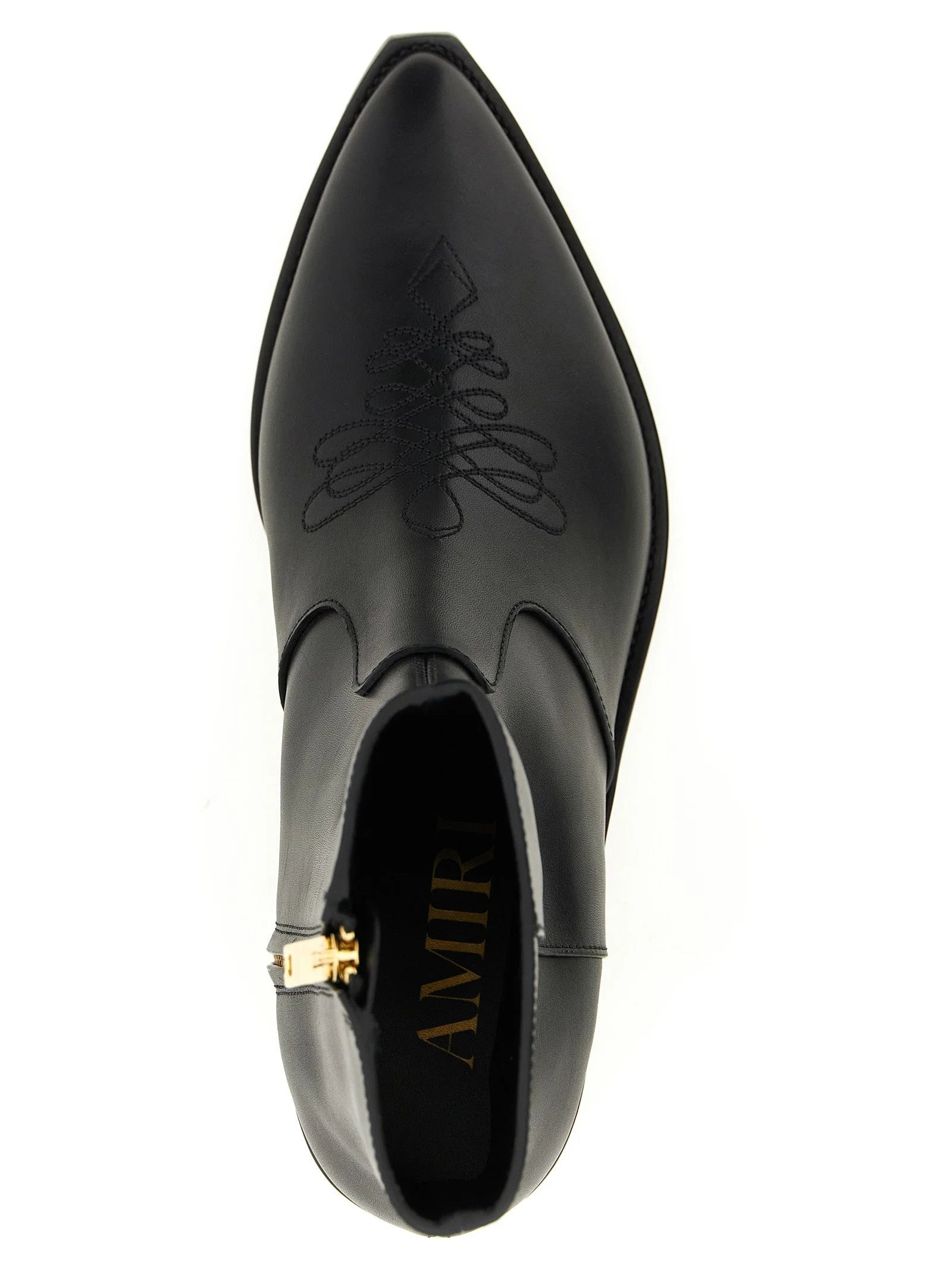 Amiri Black Calfskin Ankle Boots