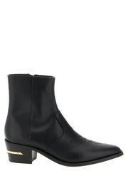 Amiri Black Calfskin Ankle Boots