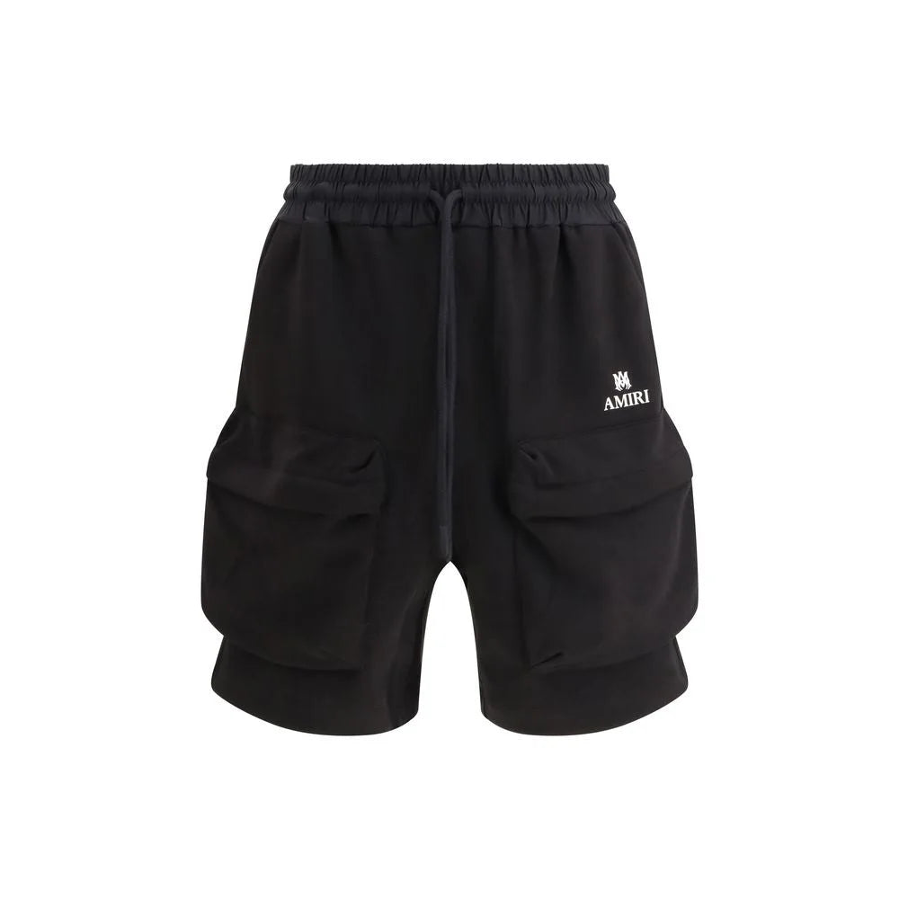 Amiri Black Cotton Bermuda Shorts - M