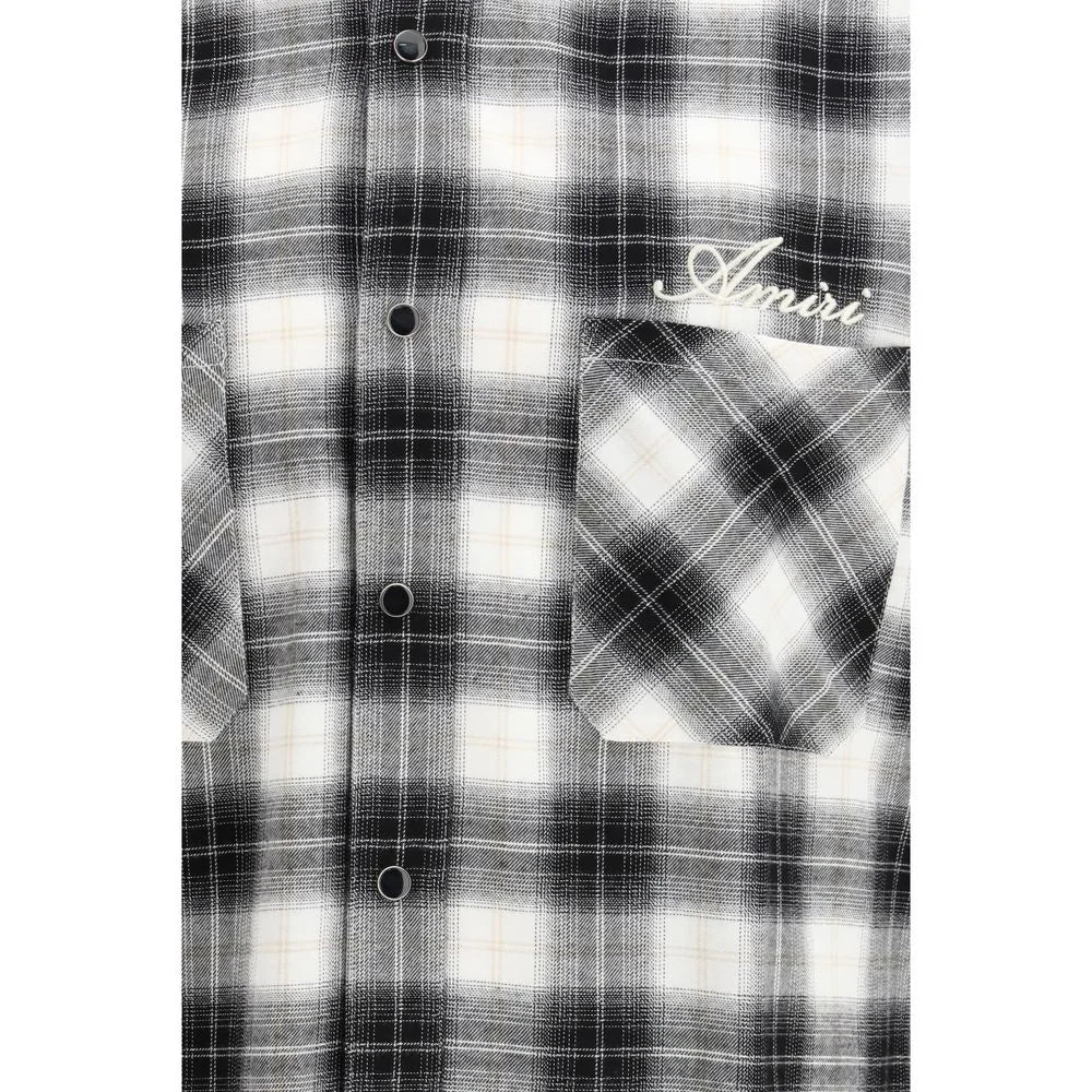 Amiri Black Cotton Pattern Shirt - M