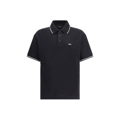Amiri Black Cotton Polo T-Shirt - L