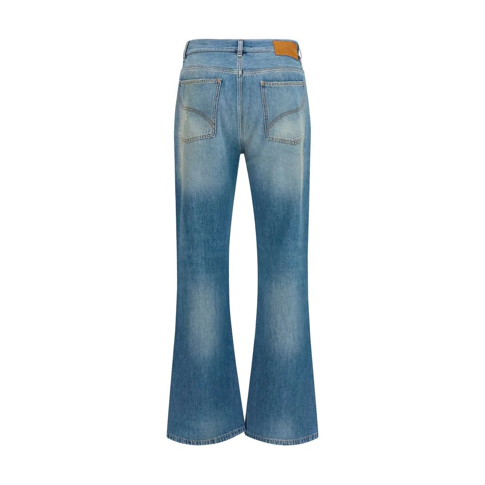 Amiri Blue Cotton Flared Jeans - W31
