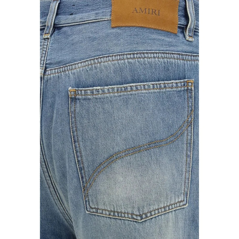Amiri Blue Cotton Flared Jeans - W31