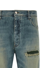 Amiri Blue Cotton Relaxed Fit Jeans - W32
