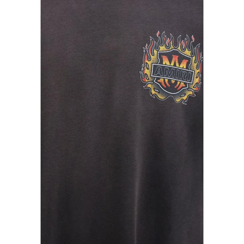 Amiri Gray Cotton T-Shirt