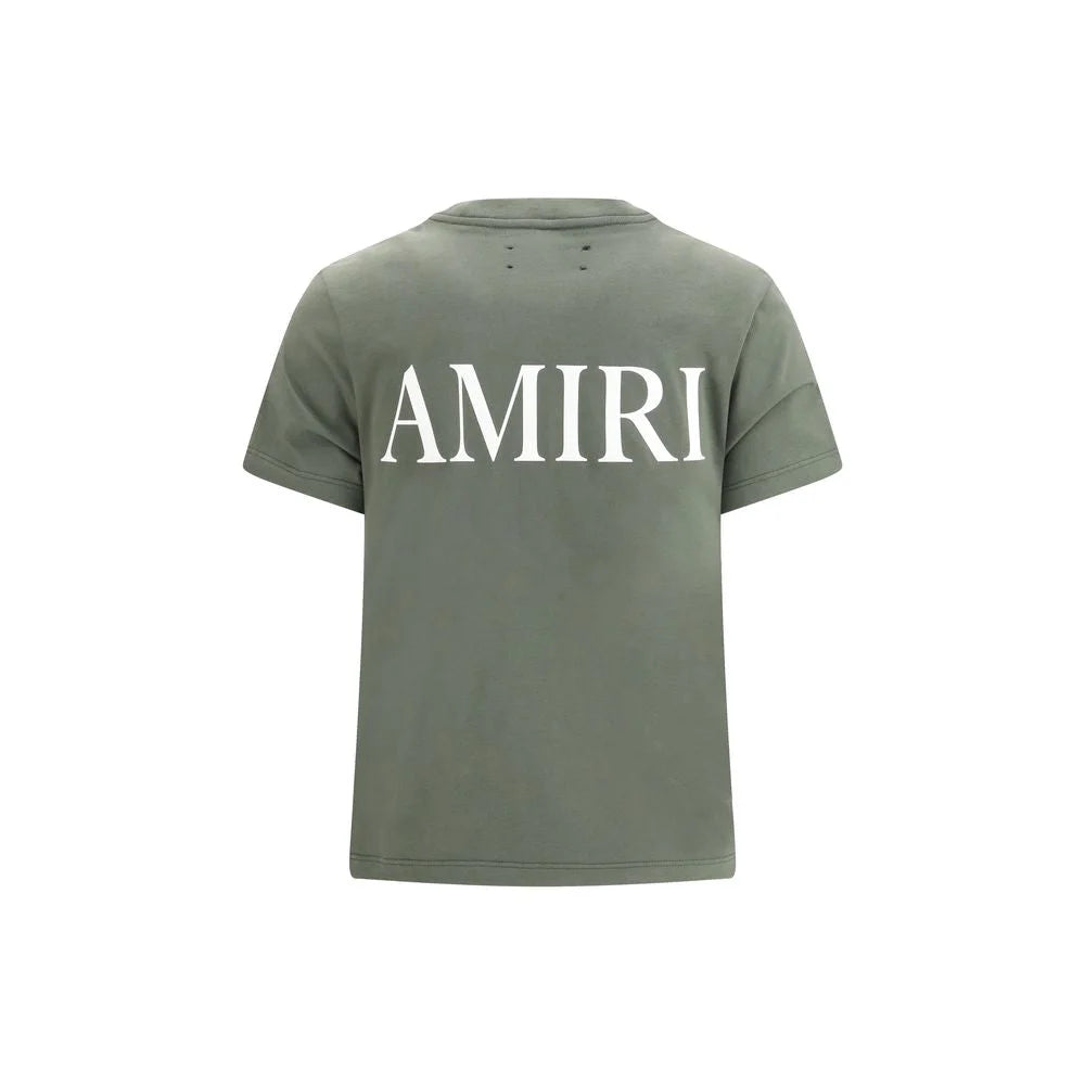 Amiri Green Cotton T-Shirt