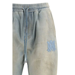 Amiri Light Blue Cotton Relaxed Fit Jeans