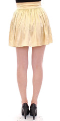 Andrea Incontri Beige Floral Embroidery Mini Skirt - IT42|M - Skirts