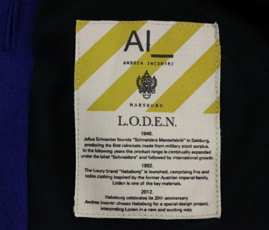 Andrea Incontri Habsburg Blue Green Wool Jacket Coat - IT38 | S - Coats & Jackets