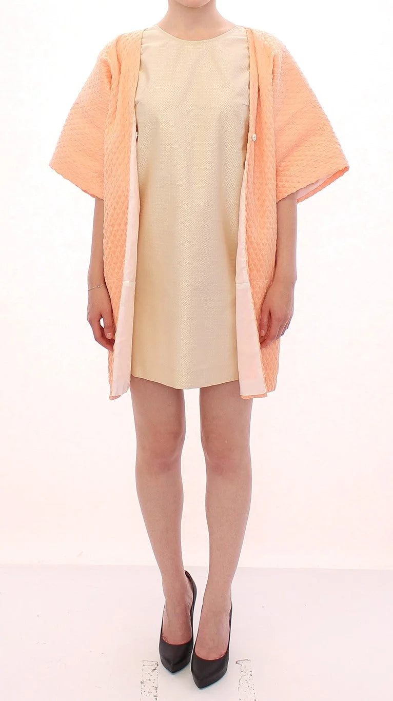 Andrea Incontri Pink Short Sleeves Jacket Coat - IT42|M - Wrap Coats