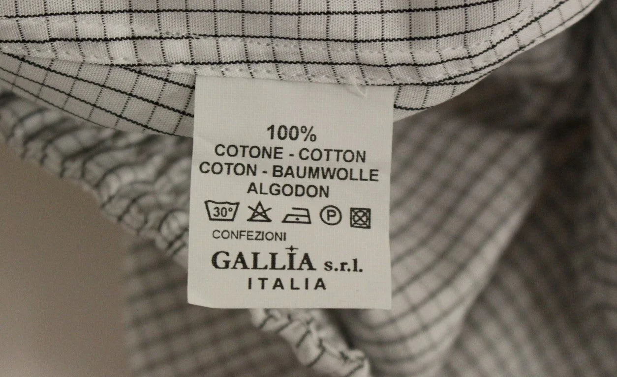 Andrea Incontri White Checkered Stretch Cotton Shorts - IT40|S - Short Trousers