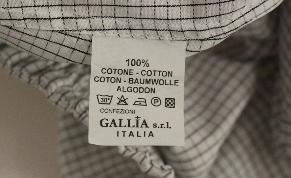 Andrea Incontri White Checkered Stretch Cotton Shorts - IT40|S - Short Trousers